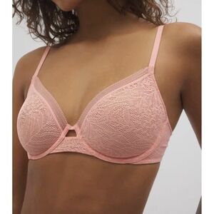 SOMA Unlined Perfect Coverage Bra with Stretch Lace in Paloma Glow Size 32B NWT